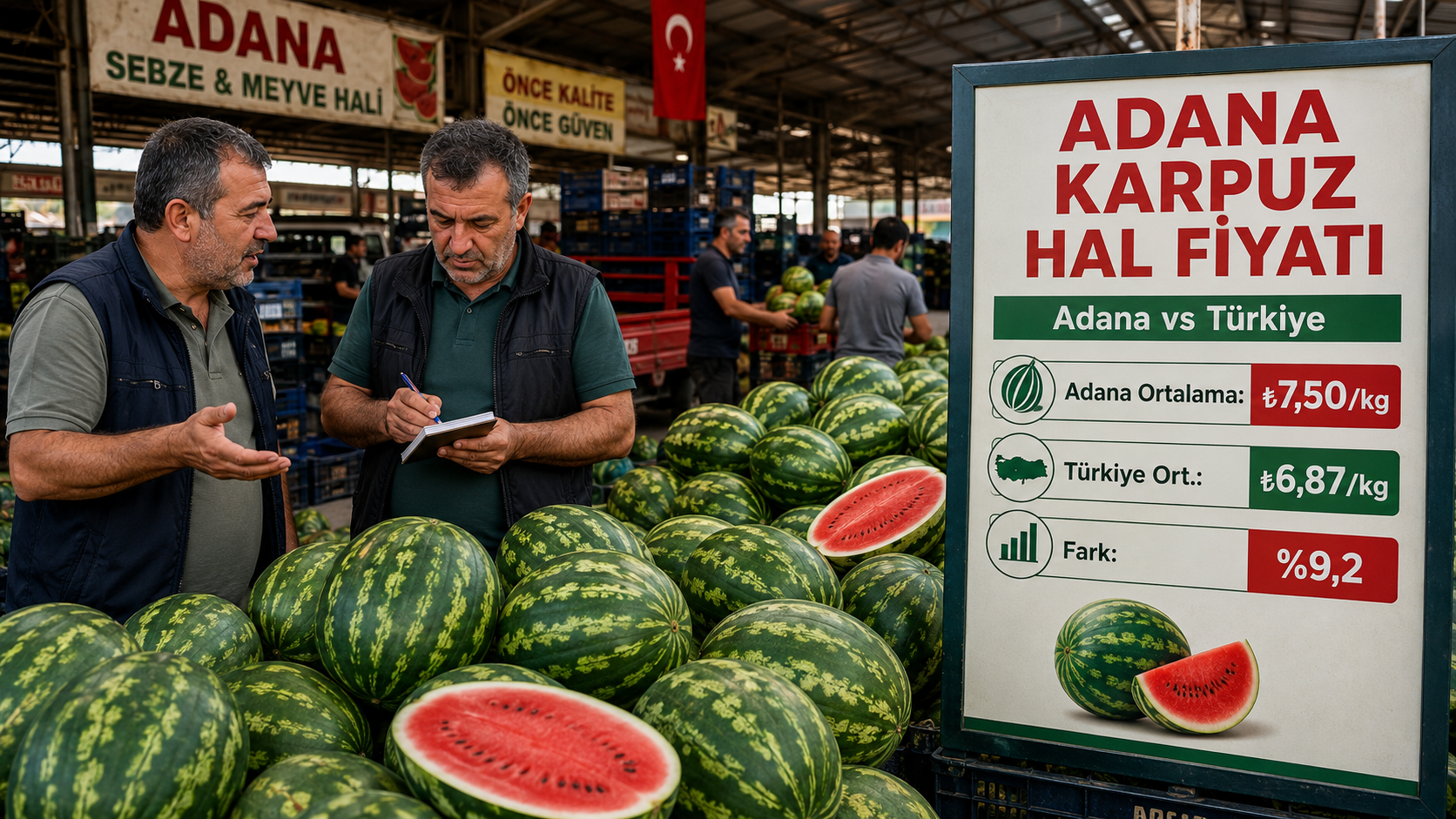 Adana karpuz hal fiyatı bugün 26 Temmuz 2026