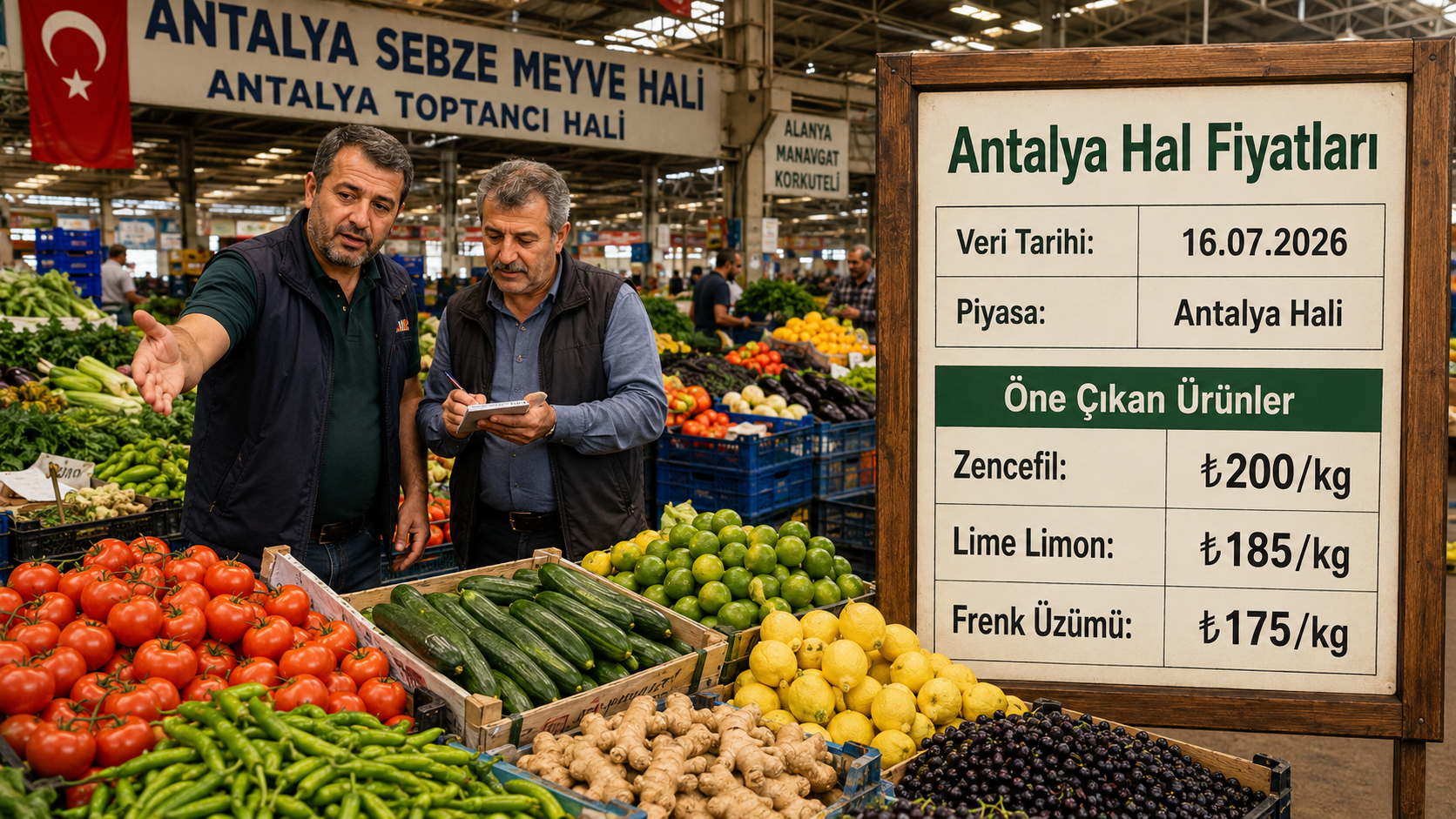 Antalya hal fiyatları 25 Temmuz 2026