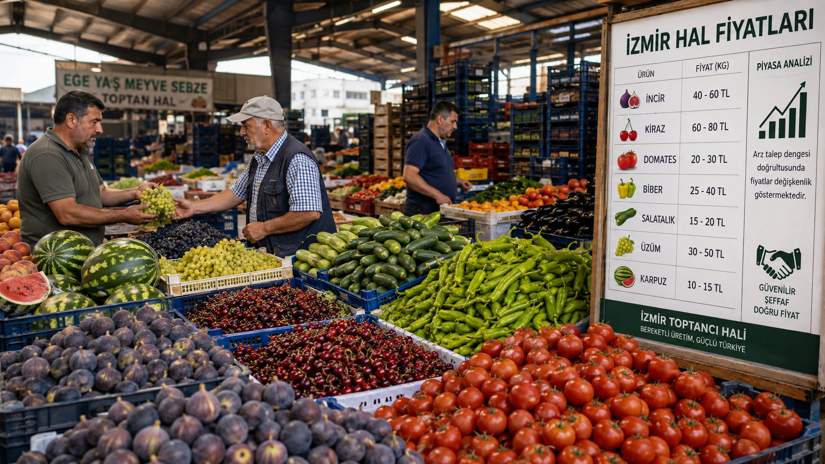 İzmir hal fiyatları bugün 24 Ağustos 2026